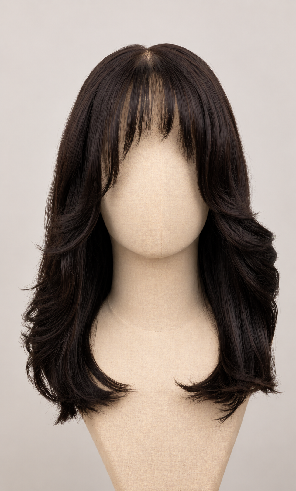 SILK BASE FULL HEAD WIG WITH BANGS - Wavy