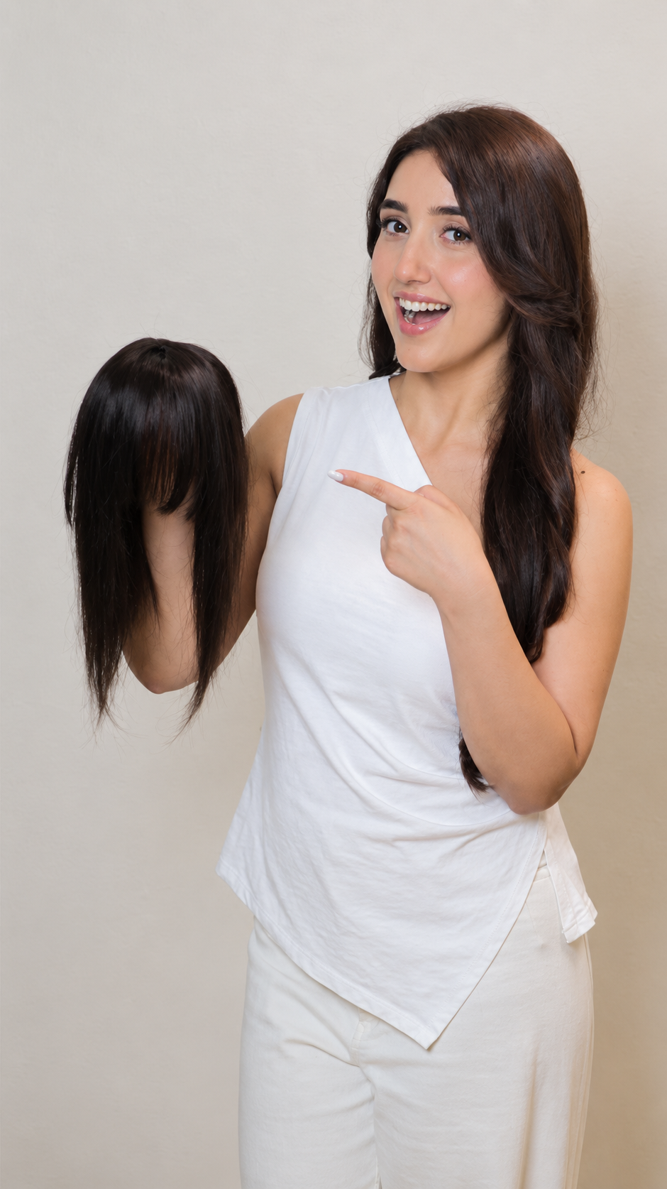 4*5 SILK BASE TOPPER WITH BANGS