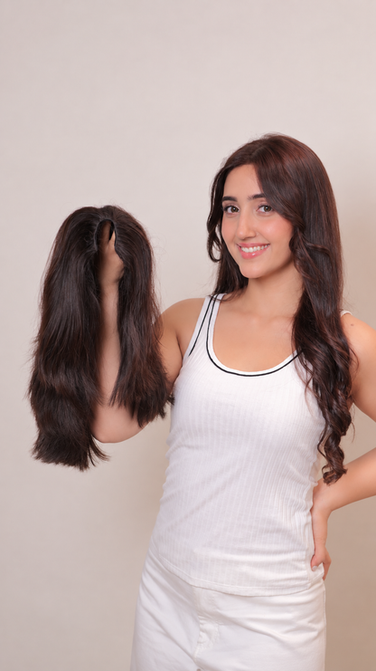 V-SHAPE ALMOST FULL HEAD WIG - Wavy
