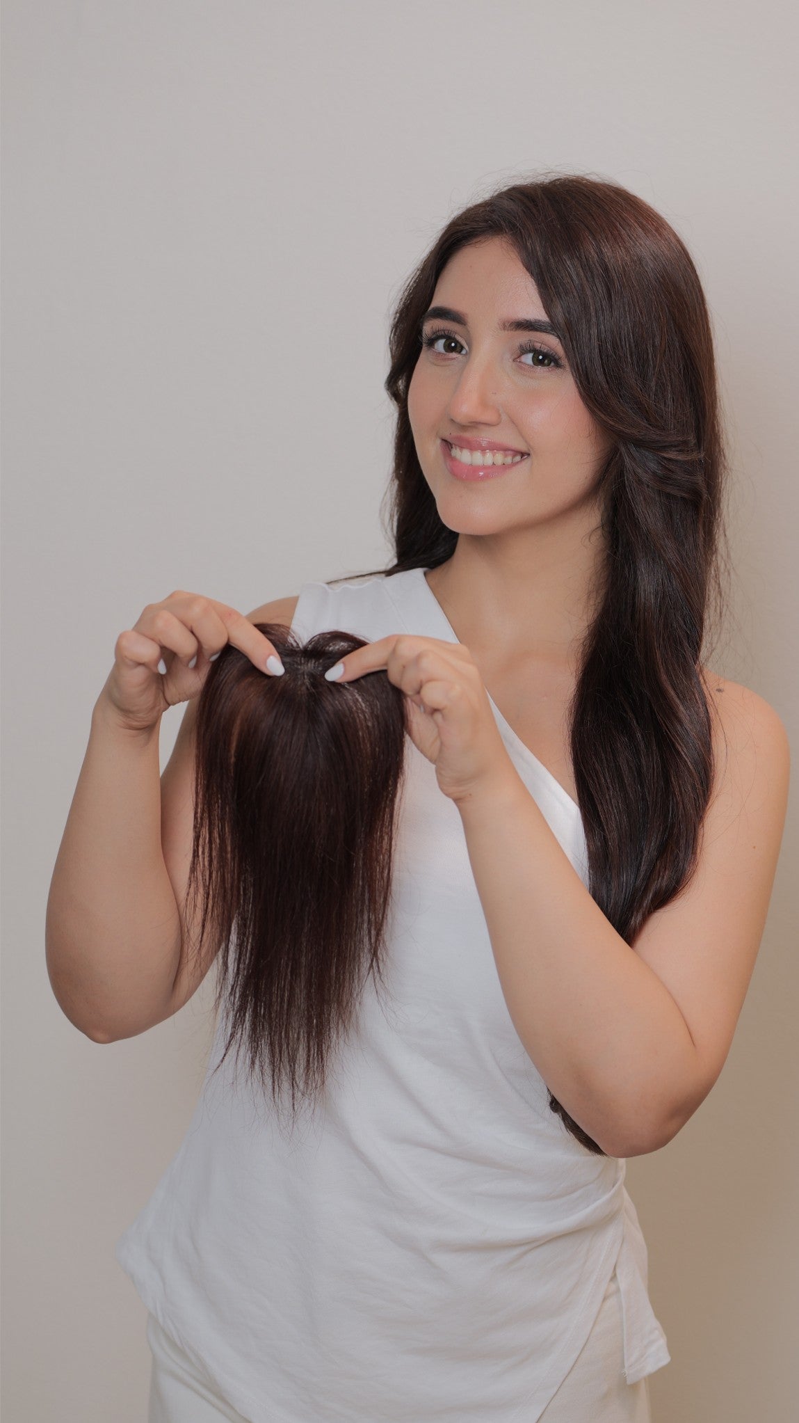 2*3 SILK BASE TOPPER WITH BANGS